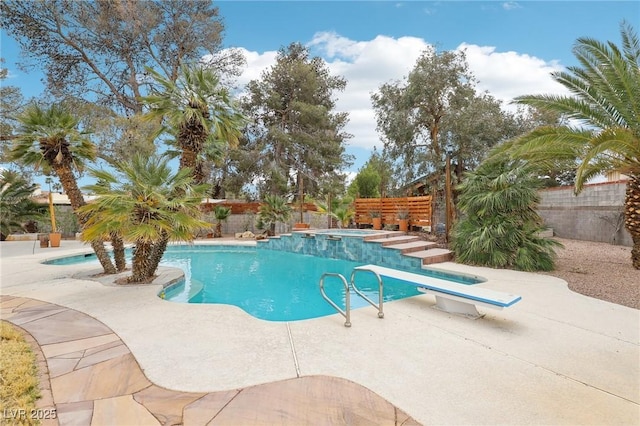 3155 Duneville St, Las Vegas, NV 89146 - view of swimming pool with a fenced backyard, a patio area, and a fenced in pool