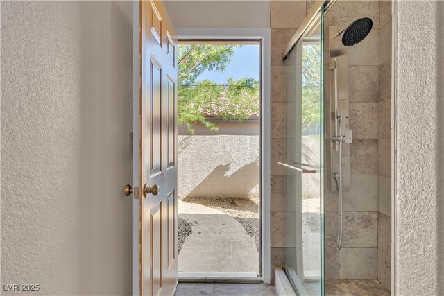 1717 Double Arch Ct, Las Vegas, NV 89128 - doorway with a textured wall