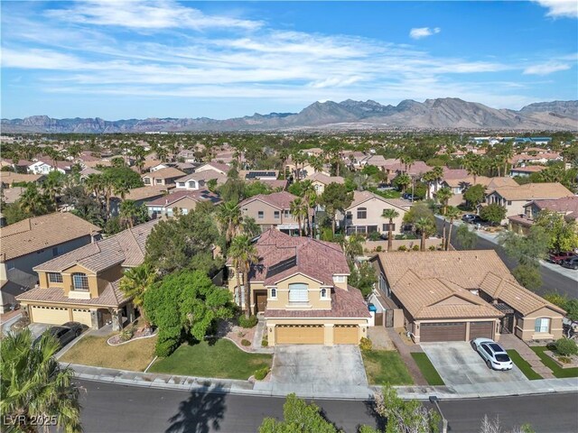 1717 Double Arch Ct, Las Vegas, NV 89128 - aerial view with a mountain view and a residential view