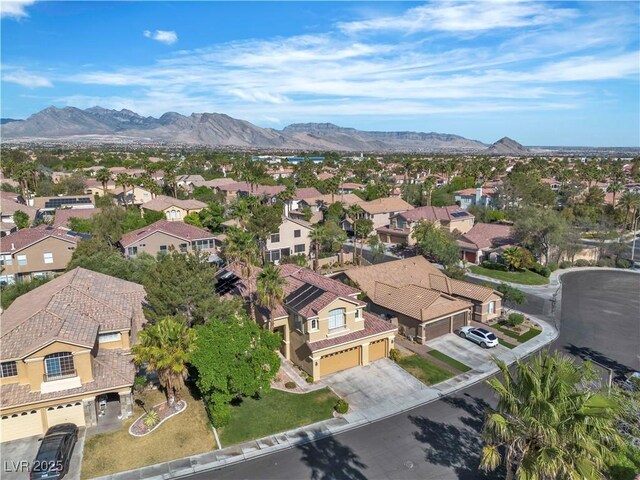 1717 Double Arch Ct, Las Vegas, NV 89128 - aerial view with a residential view and a mountain view
