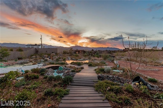 5741 N Park St, Las Vegas, NV 89149 - view of yard at dusk