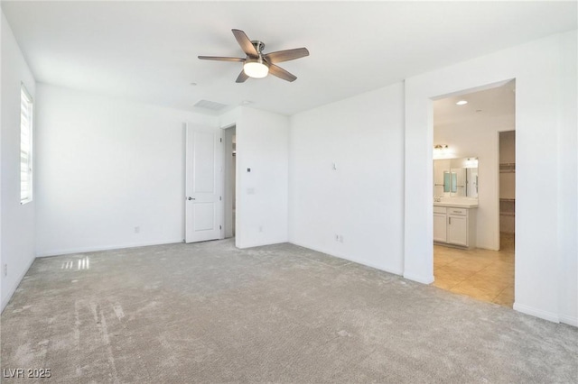 8724 Scalpay St, Las Vegas, NV 89166 - empty room with light carpet and ceiling fan