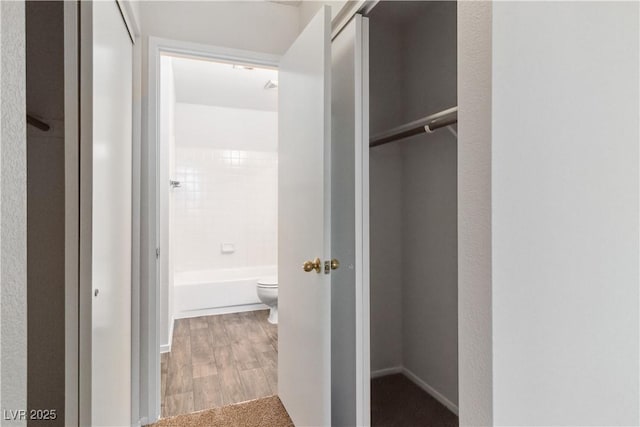 2191 Bay Club Dr Unit 204, Laughlin, NV 89029 - full bathroom with toilet, shower / washtub combination, and wood finished floors