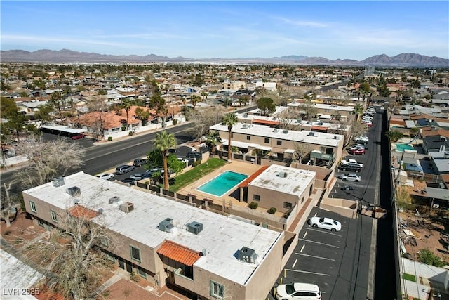 5939 Vegas Dr, Las Vegas, NV 89108 - aerial view featuring a mountain view and a residential view