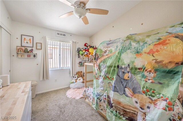 8136 Shady Glen Ave, Las Vegas, NV 89131 - carpeted bedroom with a ceiling fan and baseboards