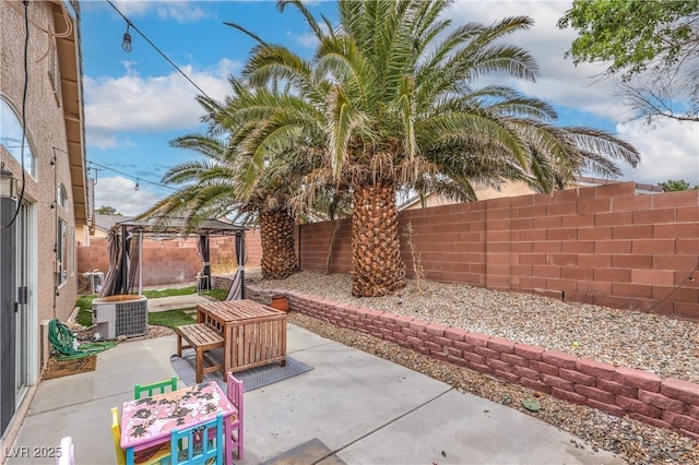 8136 Shady Glen Ave, Las Vegas, NV 89131 - fenced backyard with a gazebo and a patio