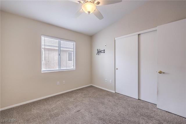 8136 Shady Glen Ave, Las Vegas, NV 89131 - unfurnished bedroom featuring carpet, a closet, and a ceiling fan
