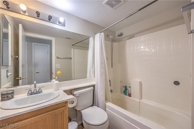 8136 Shady Glen Ave, Las Vegas, NV 89131 - full bath with shower / tub combo, vanity, and a textured ceiling