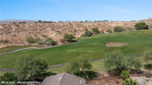 653 Paloma Cir, Mesquite, NV 89027 - bird's eye view with a mountain view and view of golf course