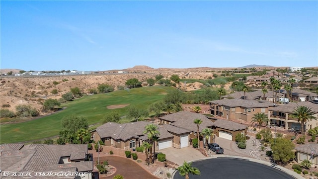 653 Paloma Cir, Mesquite, NV 89027 - drone / aerial view with view of golf course, a mountain view, and a residential view