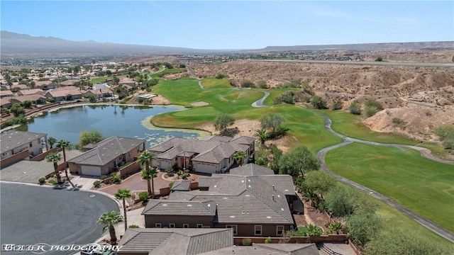653 Paloma Cir, Mesquite, NV 89027 - aerial view with a water and mountain view, golf course view, and a residential view
