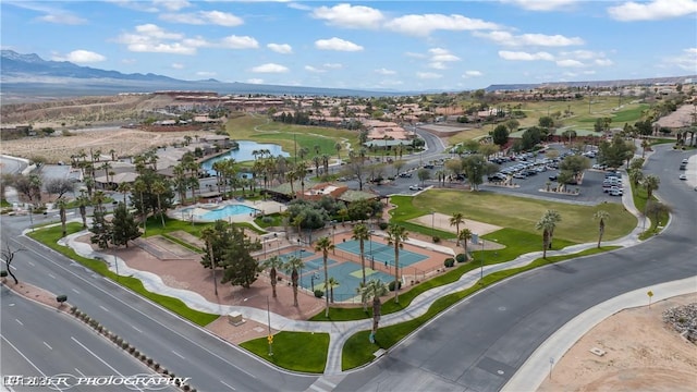 653 Paloma Cir, Mesquite, NV 89027 - birds eye view of property with a water and mountain view