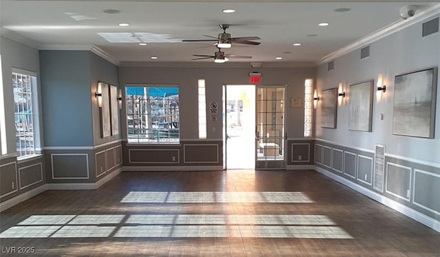 3150 Soft Breezes Dr Unit 2030, Las Vegas, NV 89128 - foyer entrance featuring a decorative wall, a healthy amount of sunlight, and dark wood-style floors