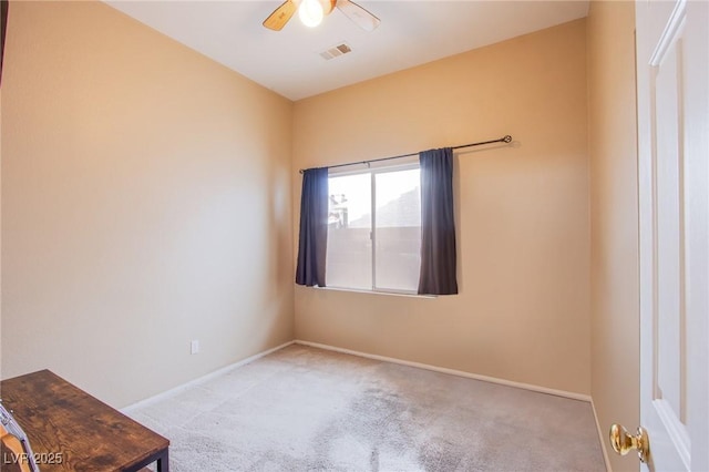 6274 Elderberry Wine Ave, Las Vegas, NV 89142 - carpeted empty room featuring ceiling fan, baseboards, and visible vents