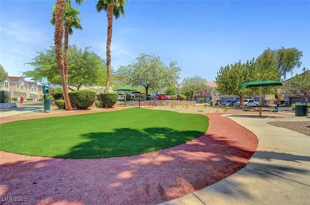 surrounding community featuring a lawn