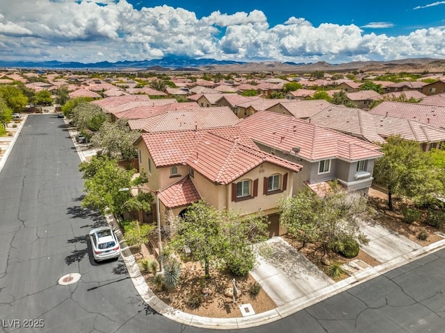 10294 Running Falls St, Las Vegas, NV 89178 - aerial view of residential area featuring a mountain backdrop