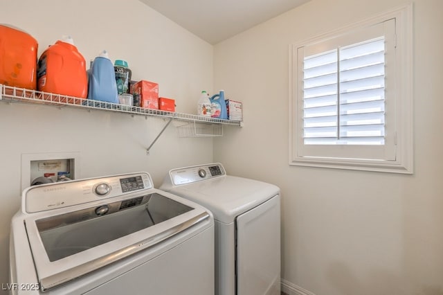 10294 Running Falls St, Las Vegas, NV 89178 - laundry area featuring washer and clothes dryer and baseboards