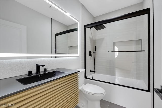 2589 Sun Reef Rd, Las Vegas, NV 89128 - full bathroom featuring vanity, bath / shower combo with glass door, and tile patterned floors