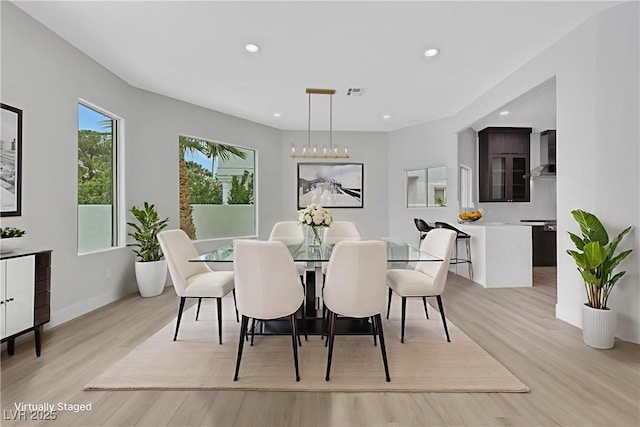 2589 Sun Reef Rd, Las Vegas, NV 89128 - dining room with light wood-style flooring and recessed lighting
