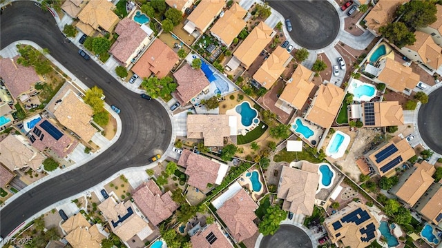 bird's eye view with a residential view