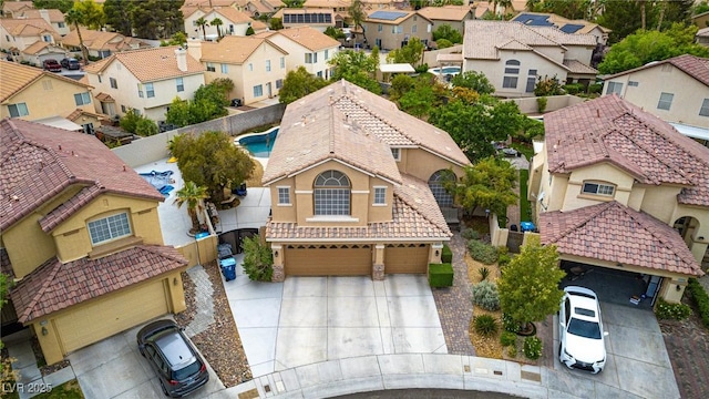 birds eye view of property featuring a residential view