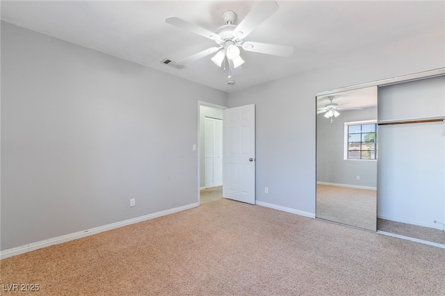 2046 Waverly Cir, Henderson, NV 89014 - unfurnished bedroom with carpet floors, baseboards, a closet, and a ceiling fan