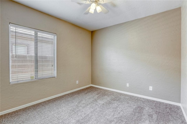 4124 Gliding Gulls Ave, North Las Vegas, NV 89084 - carpeted spare room featuring baseboards and ceiling fan