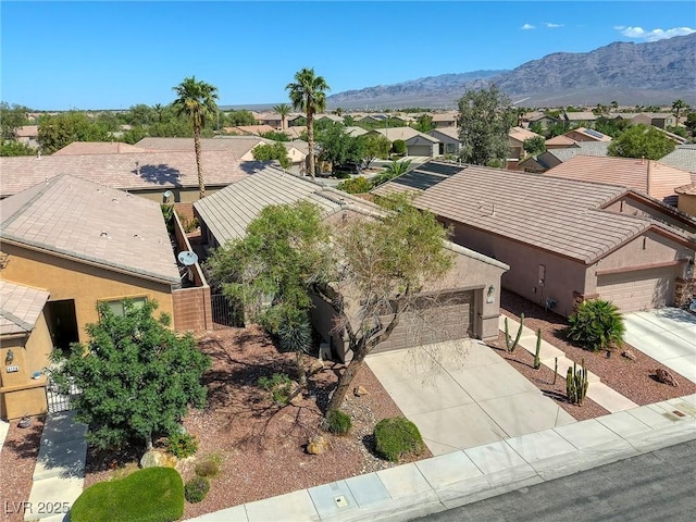 4124 Gliding Gulls Ave, North Las Vegas, NV 89084 - aerial perspective of suburban area featuring mountains