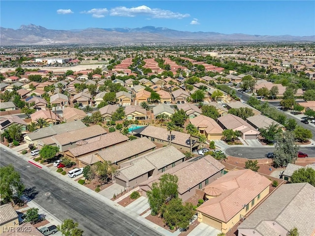 4124 Gliding Gulls Ave, North Las Vegas, NV 89084 - aerial view of residential area with a mountain backdrop
