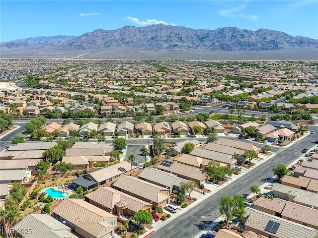 4124 Gliding Gulls Ave, North Las Vegas, NV 89084 - aerial view of residential area featuring mountains