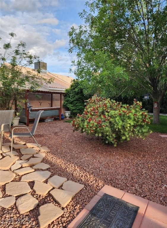 view of yard featuring a gazebo