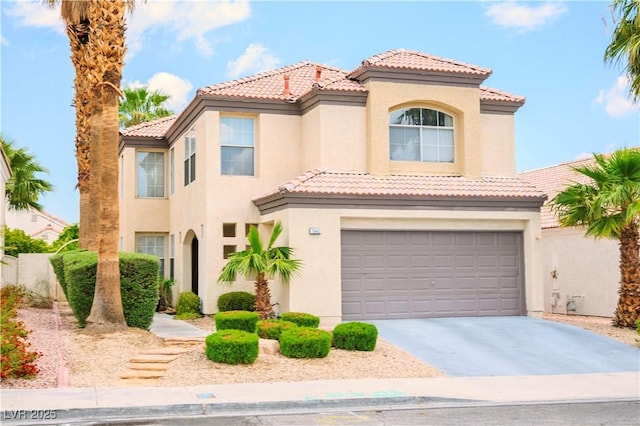 7840 Millhopper Ave, Las Vegas, NV 89128 - mediterranean / spanish-style home featuring a tiled roof and stucco siding