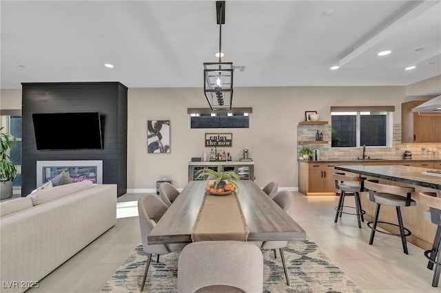 819 Bolide St, Las Vegas, NV 89138 - dining room featuring recessed lighting and baseboards