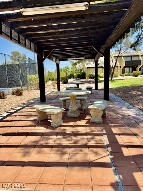 4662 Kelly Barry Way, Las Vegas, NV 89121 - view of patio featuring a pergola