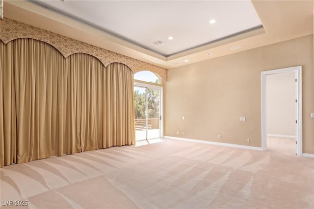 1008 Trophy Hills Dr, Las Vegas, NV 89134 - empty room with light carpet, baseboards, visible vents, and recessed lighting