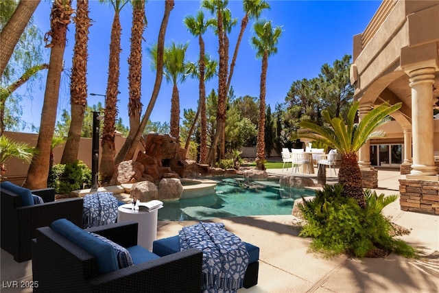 1008 Trophy Hills Dr, Las Vegas, NV 89134 - view of swimming pool with a patio and a fenced in pool