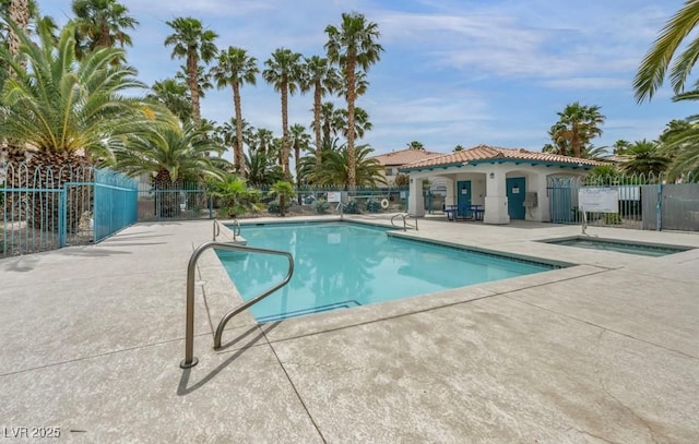 5024 Starfinder Ave, Las Vegas, NV 89108 - community pool featuring a patio and a hot tub