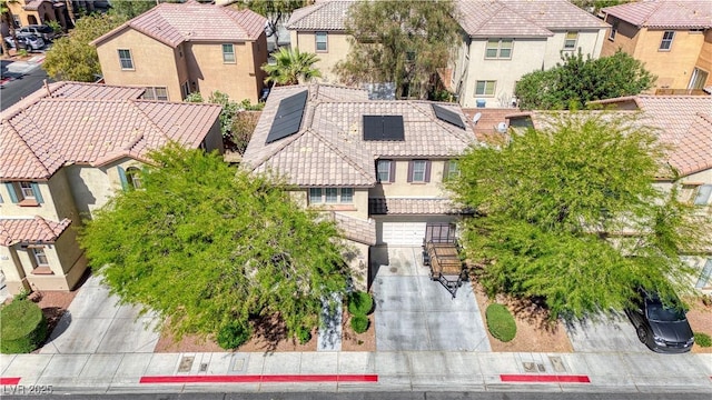 aerial view featuring a residential view