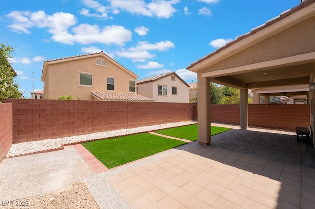 6412 Dimatteo St, Las Vegas, NV 89148 - fenced backyard featuring a patio