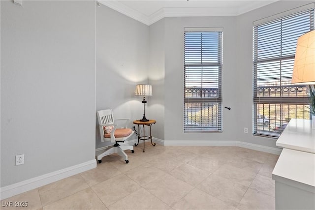 20 Via Visione Unit 104, Henderson, NV 89011 - unfurnished room featuring crown molding, baseboards, and light tile patterned floors