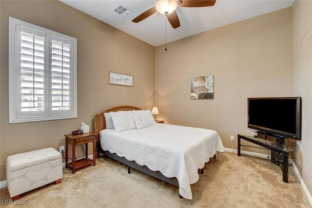 2425 Amatrice St, Henderson, NV 89044 - carpeted bedroom with ceiling fan, baseboards, and visible vents