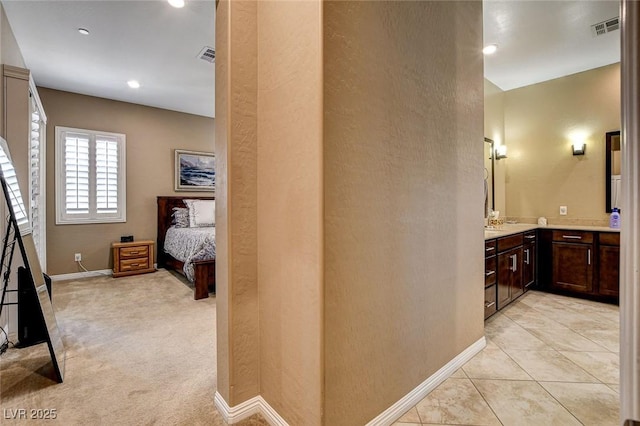 2425 Amatrice St, Henderson, NV 89044 - corridor featuring baseboards, recessed lighting, and visible vents