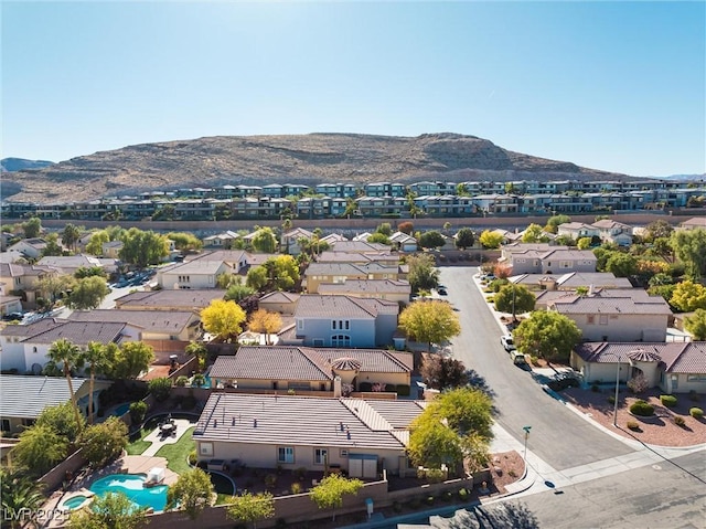 11132 Ferragamo Ct, Las Vegas, NV 89141 - birds eye view of property with a mountain view and a residential view