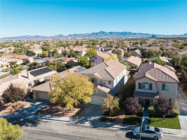 11132 Ferragamo Ct, Las Vegas, NV 89141 - aerial view featuring a mountain view and a residential view