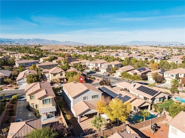 11132 Ferragamo Ct, Las Vegas, NV 89141 - bird's eye view with a mountain view and a residential view
