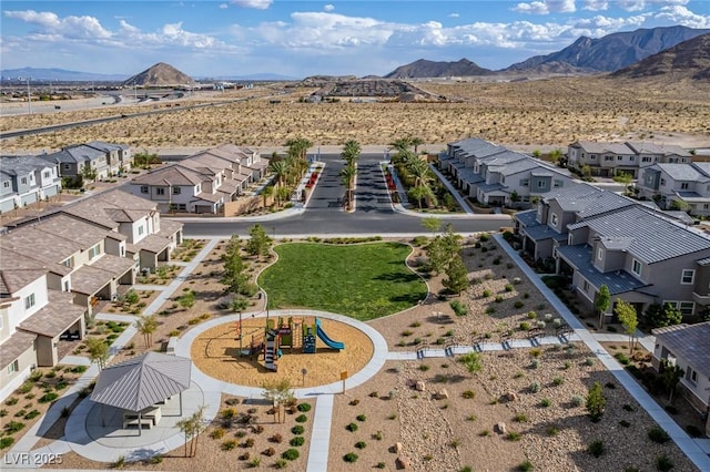 6150 Foxes Dale St, Las Vegas, NV 89166 - aerial view of residential area with mountains
