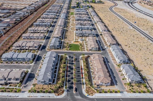 drone / aerial view with a residential view
