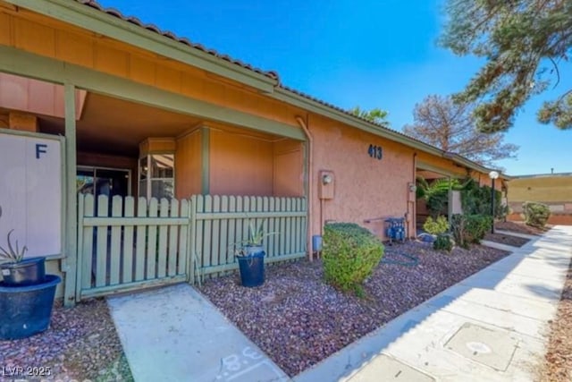 view of property exterior featuring stucco siding
