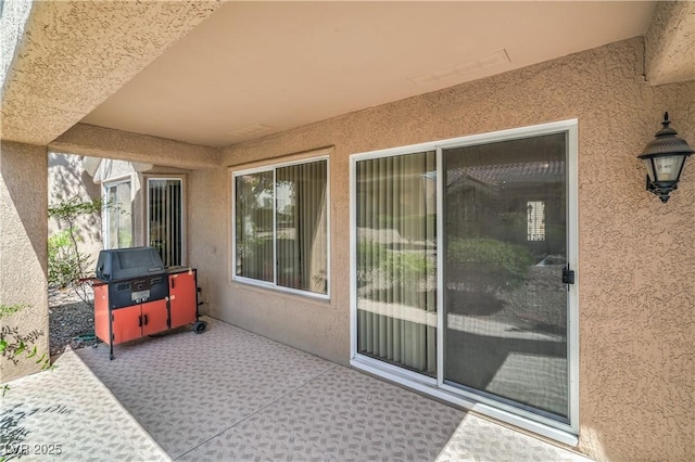 view of patio / terrace featuring a grill