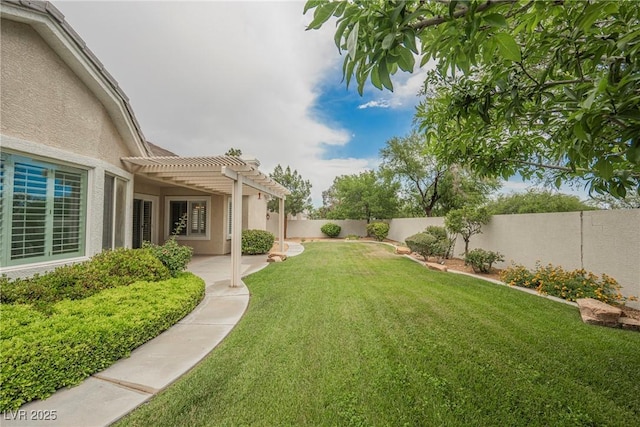 1100 Cypress Ridge Ln, Las Vegas, NV 89144 - view of yard with a pergola